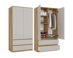 Garderobekast Malwa SS-90 EIK ARTISAN CASHMERE