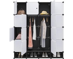 Garderobekast met Deuren en Kledingroedes, 148x35x165 cm – Stijlvolle Opbergoplossing