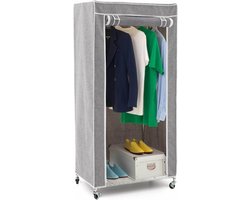 Garderobekast op Wielen met Stijlvolle Hoes en Veel Opbergruimte