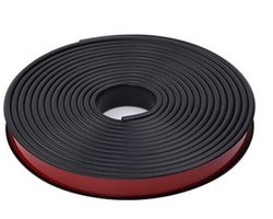 Garderobekast U-vormige houten kastrandstrip TPE kastmeubel U-vormige zachte randstrip zelfklevend flexibel fijne randafwerking - zwart 12 mm 3 meter