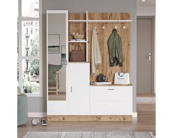 Garderobemeubel Didim Melamine Atlantic Pine Wit