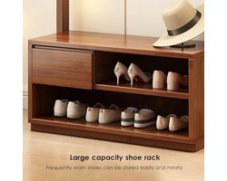 Garderobenständer mit Schuhbank 3-in-1 – 80x30x170 cm – Multifunktionale Flurgarderobe mit Sitzbank, Schuhablage & Haken – Platzsparende Garderobenlösung für Flur, Schlafzimmer & Büro