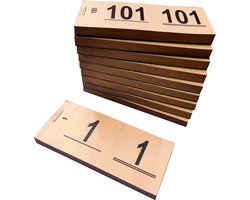 Garderobenummers 1 - 1000 - Nummerblocks - Afscheurbare Lootjes oranje - DULA