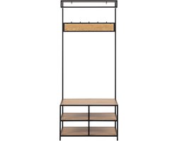 Garderobermeubel Bronx Staal Zwart - Giga Living