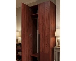 Garderobeset 5-delig 132 kg - Luxe Halmeubel Set met Gevoerde Panelen, Kapstok en Opbergcombinatie - Roze / Eiken Kraft Gold / Mat Zwart - Yesdeals