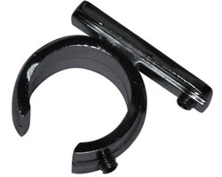 GARDINIA Ringadapter voor universele beugels voor gordijnroedes Ø 20 mm, 2 stuks, Chicago-serie, metaal, zwart