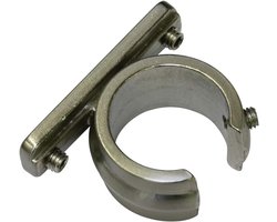 GARDINIA Ringadapter voor universele steun voor gordijnroedes Ø 20 mm, 2 stuks, Serie Chicago, Metaal, Roestvast Staal Optiek