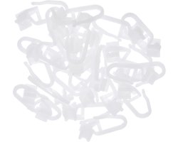Gardinia X-runners 25 stuks kunststof wit - inclusief gordijnhaken - gordijnrails accessoires gordijn runners