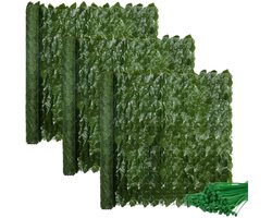 Gardlov kunsthaag voor balkon - groen - L600 x H50 cm - 12x panelen - kunststof