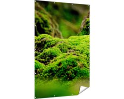 Gards Tuinposter Groen Mos - 120x180 cm - Tuindoek - Tuindecoratie - Wanddecoratie buiten - Tuinschilderij