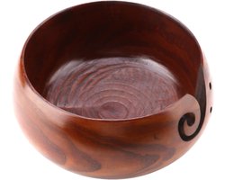 Garenkom met Spiraalvormig Ontwerp, Vochtbestendig en Handgemaakte Houten Garenkom, Draagbare Garenopslagkom, Elegant Decor