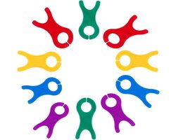 Garenspoelhouder - Naaien - Draadstreng - Plastic - Opwindbord - Weef - Haken - Kruissteek - Geschikt voor Wol - 10 Stks - Spoelhouders Clips Bord .