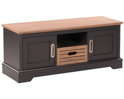 GARET - TV-meubel - Donkergrijs - Vezelplaat