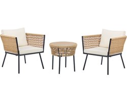 GARGANO - Tuinset - Lichtbeige - PE rotan