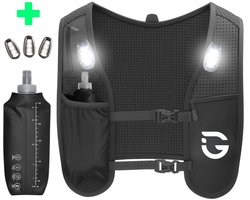 Garmoi Hardloopvest - Running Vest - Met Verlichting - Telefoonhouder - Incl. 3 LED-lampjes en 500ml Drinkfles