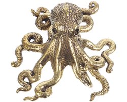 Garneck messing beeldje messing mini sieraden octopus decoratie beeld figuren voor dieren sculptuur verzamelobjecten bureaubeeld octopus wanddecoratie mini figuren sieraden