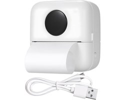 Garpex® Mini Printer Voor Mobiel - Pocket printer - Premium Mini Fotoprinter - Draagbare Smartphone Printer - Mobiele Fotoprinter - Sticker printer - Wit - Incl. 5 Rollen Zelfklevend Papier + 5 Rol Wit Papier + 3 Rollen Gekleurd Papier + 5 Pennen