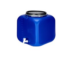 Garronda 100l Kunststof Trommel Met Deksel – Regenton met Kraan - Vat - HDPE - Voedselvat - Tuin Hobbock – Blauw - GD-STE-BarrelPR
