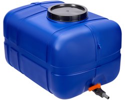 Garronda 150L Regenwatertank - Kunststof Trommel Met Deksel - Vat - HDPE - Voedselvat - Tuin Hobbock – Blauw – GD-STE-Tank