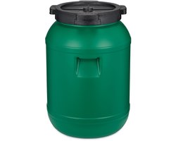 Garronda 30L Kunststof Trommel Met Deksel - Vat - HDPE - Voedselvat - Tuin Hobbock – Groen - GD-DOL-Barrel-Green