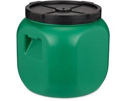 Garronda 40L Kunststof Trommel Met Deksel - Vat - HDPE - Voedselvat - Tuin Hobbock – Groen - GD-DOL-Barrel-Green