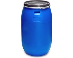 Garronda Regenton 220L kunststof vat levensmiddelcontainer van HDPE voor huis en tuin - GD-0078 Blauw