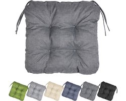 Garronda Stoelkussen 40x40 cm – 4 cm dik – Waterafstotend & UV-bestendig – Grafiet GD-AM-Lara