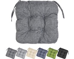 Garronda Stoelkussen 40x40 cm – 4 cm dik – Waterafstotend & UV-bestendig – Grijs GD-AM-Lara