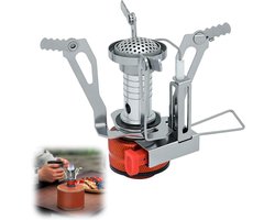 Gas Stove Camping - Adjustable Ultralight Portable Propane Gas Pan voor Hiking - Trekking - Camping - Picnic - Outdoor (Orange)