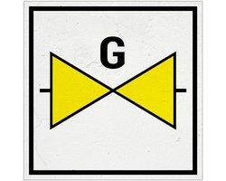 Gasafsluiter bord - Sign Again materiaal - 15 x 15 cm