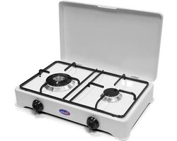 Gasfornuis Buiten - Buiten koken - Terras koken - Dubbele kroonbrander - 465 x 285 x 105 cm - Wit