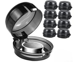 Gasfornuis Knop Beschermhoes - 8Stuks - Universele - Kunststof Knop Deksel - Geschikt Voor Gasfornuis, Gas/Elektro Fornuis, Elektrische Oven, Inductie Fornuis, Gas Bbq, Kookplaat - Keukengereedschap - Zwart - Veiligheid Van Kinderen
