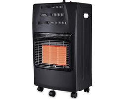Gaskachel Camping – Infrarood Kachel op Wieltjes 4200 Watt – Ventilatorkachel - Gasverwarming Mobiel - Heater Op Propaan of Butaan gas – Verwarming - Infraroodkachel Vrijstaand – Voor flessen tot 15 KG