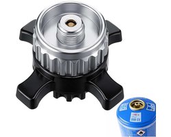 Gaskartuschen Adapter compatibel met Campingaz CV Easy Clic op EN417 Schraubventil, Gasadapter aus Messing & Metalllegierung, luftdichte Verbindung für Camping- & Outdoor-Kocher