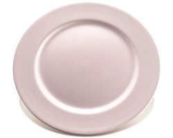 Gasper Kerstdecoratie Bord Roze Rond 33 cm - kunststof