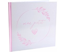 Gastenboek Mon Petit roze - babyshower - genderreveal - gastenboek - mon petit - baby - geboorte - zwanger