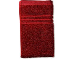 Gastendoek, Set van 3 Stuks, 30 x 50 cm, Fluweel Rood, Katoen - Kela | Leonora