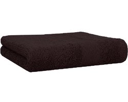 Gastendoekje van katoen - Handdoekje bij de wasbak - Voor de badkamer - Zacht, absorberend en duurzaam - 30x50 cm - Donkerbruin