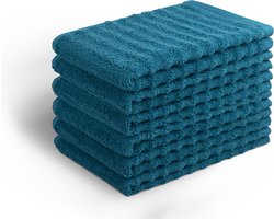 Gastendoekjes Wave Set - 6 stuks - 30x50cm - mozaiek blauw
