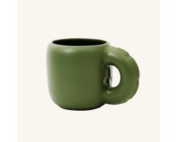 Gaston Mok - Home Studyo - Keramische Mok - Design Mok - Groene Mok - Handgemaakte Mok - Koffiemok of Theemok