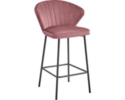 GATTA kruk - donkerroze fluweel / zwarte poten x 1