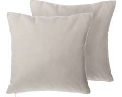 GAURA - Sierkussen set van 2 - Lichtbeige - 45 x 45 cm - Polyester