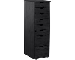 Gava - Commode 8 laden Zwart (102 x 34 x 39 cm)