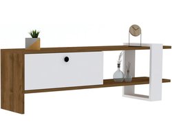 Gaye TV-meubel | 100% MELAMINE | Walnoot, Wit - Asir Group - Woonkamerkasten - Wit - Melamine; Spaanplaat - Woonkamerkasten -