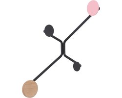 Gazzda Hook coat rack inner corners - wandkapstok pink