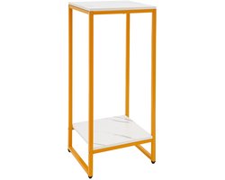 Geargalaxy Plantenstandaard - Plantenrek - Bloemenrek - Bloemenstandaard - Plantenhouder - 2-Laags - Voor Binnen - 30x30x75cm - Wit