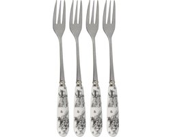 Gebaksvorkjes, Set van 4 Stuks, Porselein, RVS - V&A | Alice in Wonderland