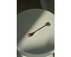 Gebaksvorkjes vintage - set van 2 stuks - gerecycled messing - palmboom
