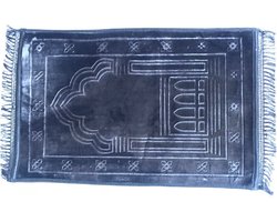 Gebedskleed Luxe | Extra dik | Extra groot | Fluweel | Mooi patroon | Grijs