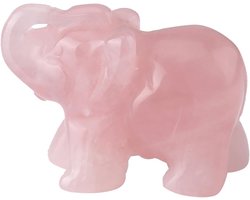 Gebeeldhouwde Kristallen Olifantjes voor Decoratie en Geluk